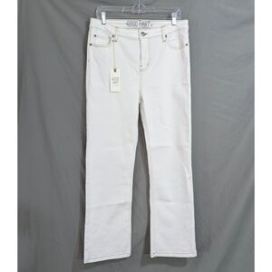 NEW Good Hart Windsor Straight Crop Jeans - Size 12 Womens - White Denim Jean